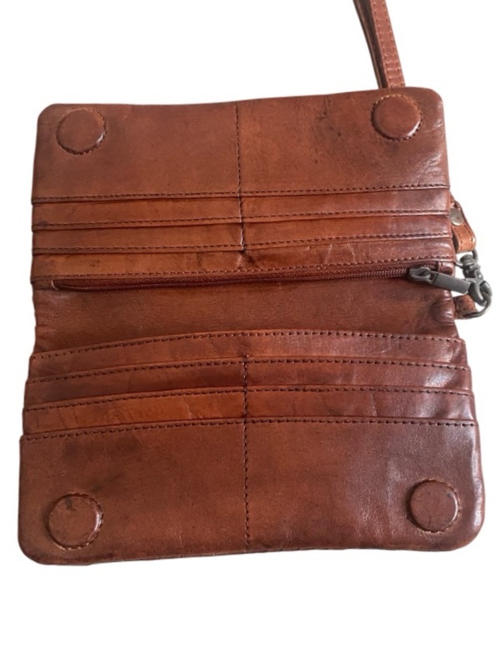 Vilenca Holland Genuine Woven Leather Backpack & Wallet Set - Brown(AS IS) - Picture 10 of 11